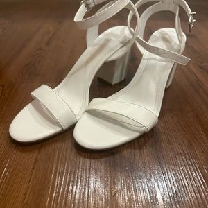 White wedding heels